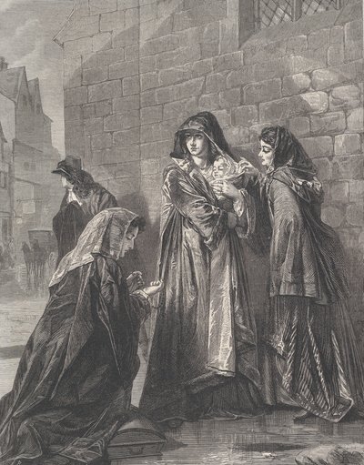 Flight of the Queen of James II, från Illustrated London News, 3 augusti 1872. av Richard Principal Leitch