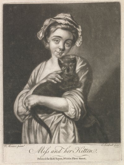 Fröken och hennes kattunge (Rural Life) av Richard Purcell