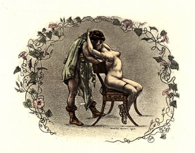 Illustration av Richard Ranft (1862 - 1931) för Lucien de Samosate (125 ca - 192): "Kurtisanerna"". 1899 av Richard Ranft