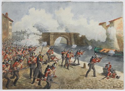 Det 27:e Innikilling-regementet i Toulouse, 10 april 1814, cirka 1900 av Richard Simkin