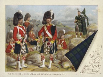 Prinsessan Louises Argyll and Sutherland Highlanders (kromolit) av Richard Simkin