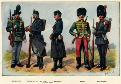 Typer av den belgiska armén, 1919. av Richard Simkin