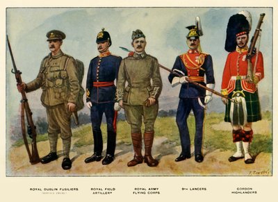 Typer av den brittiska armén, 1919. av Richard Simkin