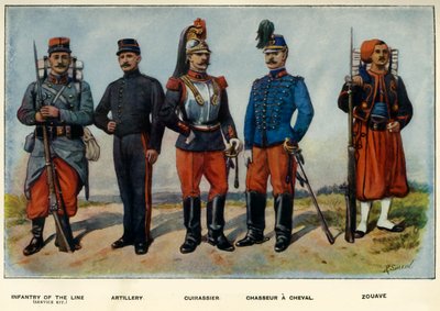 Typer av den franska armén, 1919. av Richard Simkin