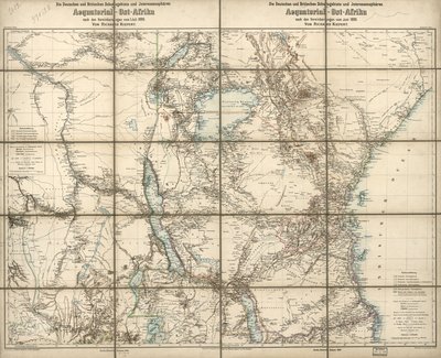 De tyska och brittiska protektoraten och intressesfärerna i Ekvatorialöst Afrika: enligt avtalen från juni 1890 av Richard; Sprigade Kiepert