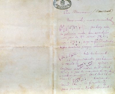 Handskrivet brev från Richard Wagner till Luigi Mancinelli, 10 december av Richard Wagner