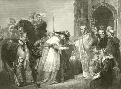 Kardinal Wolsey i Leicester Abbey av Richard Westall