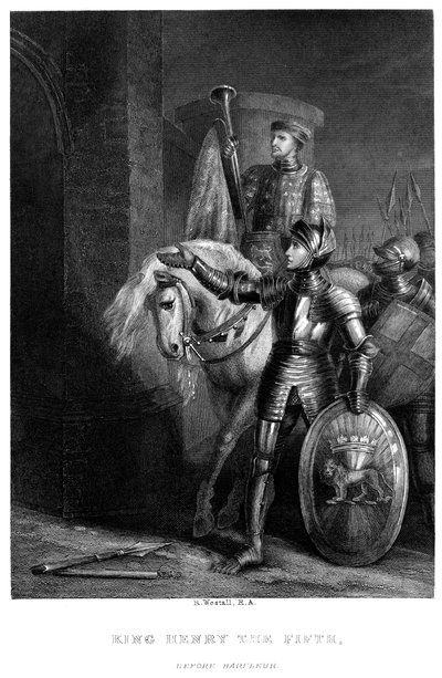 Kung Henrik V 1387-14220, före Harfleur, 1800-talet. av Richard Westall