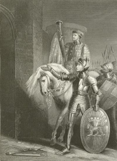 Kung Henrik V, före Harfleur av Richard Westall
