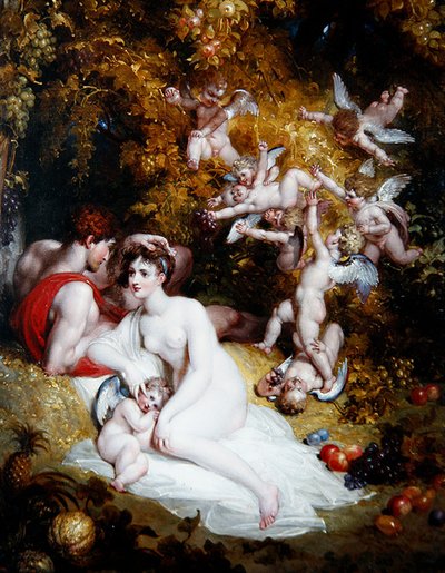 Vertumnus och Pomona, ca 1807 (olja på panel) av Richard Westall