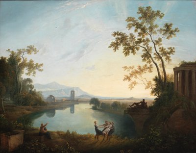 Apollo och årstidernas klassiska landskap, ca. 1770-1779. av Richard Wilson