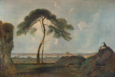 Italienskt landskap med en tall, c1756, 1938 av Richard Wilson