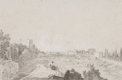 The Circus of Flora, Roma (penna med vit förhöjning på papper) av Richard Wilson