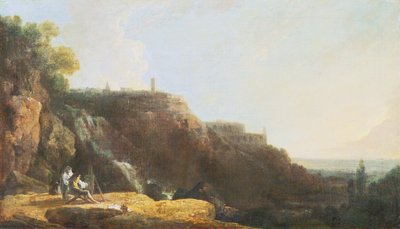 Den stora kaskaden och Maecenas villa i Tivoli av Richard Wilson
