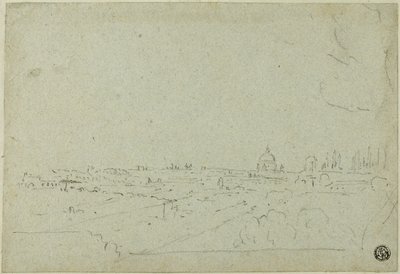 Vy över Peterskyrkan från Caesarernas palats, med Circus Maximus nedanför av Richard Wilson