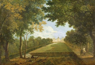 Wilton House, östervy som visar den gamla entrén (olja på duk) av Richard Wilson