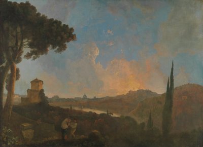 En utsikt över Tibern med Rom i fjärran av Richard Wilson