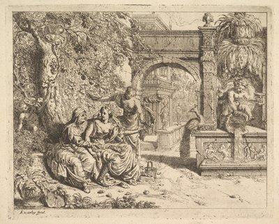 Vertumnus och Pomona. av Richard van Orley