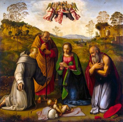 Jungfrun med barnet och de heliga Francis och Hieronymus