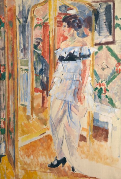 Porträtt av Madame Giroux, ca 1912-13 (olja på duk) av Rik Wouters