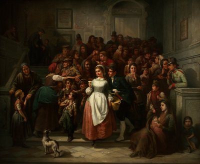 Efter Lotteriet, 1859. av Ritter von Malheim Friedländer Friedrich