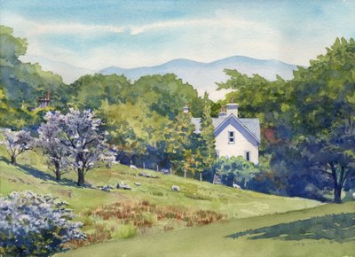 Spring in the Lake District, 2016 (akvarell på papper) av Rob Wood