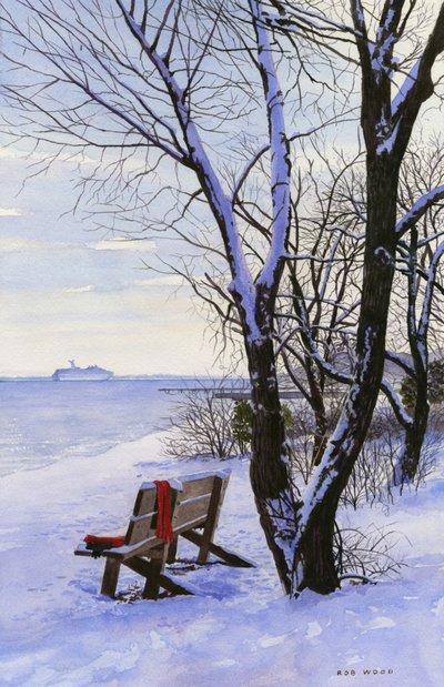 Den röda tröjan 2, 2014 (akvarell på papper) av Rob Wood