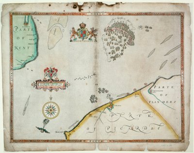 Slaget vid Gravelines, 8 augusti 1588 av Robert (after) Adams