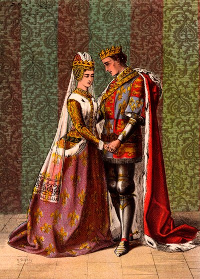 Henrik V, kung av England, uppvaktar Katherine av Valois, akt V, scen II, 