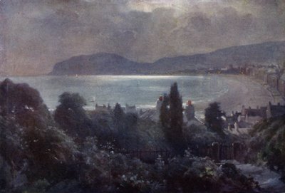 A Nocturne, Llandudno Bay (färg litho) av Robert (after) Fowler