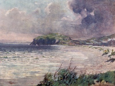 Breezy Morning, Llandudno Bay (färg litho) av Robert (after) Fowler