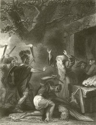 Druidernas massaker (gravyr) av Robert (after) Smirke