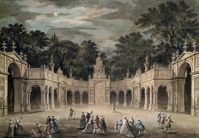 The Illuminations at Buckingham House för kung George III:s födelsedag, 4 juni 1783 (penna och wc) av Robert Adam