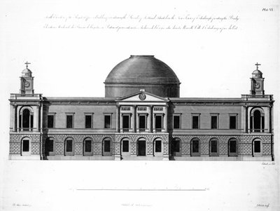 The South Elevation of Register House, Edinburgh, graverad av J. Roberts, 1773 av Robert Adam