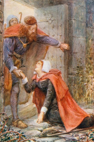 Mercy at the Wicket-gate (färglitografi) av Robert Ambrose (after) Dudley