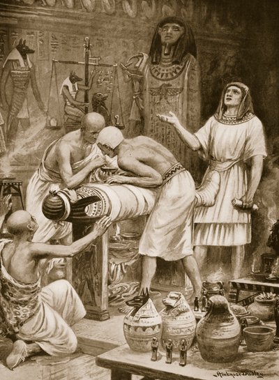 Balsamerar de döda, illustration från 