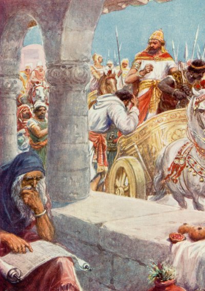 "Gå tvätta i Jordanien" (färg litho) av Robert Ambrose Dudley