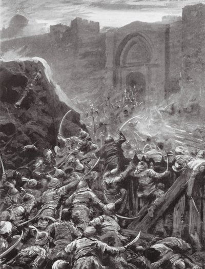 Konstantinopels fall (litografi) av Robert Ambrose Dudley