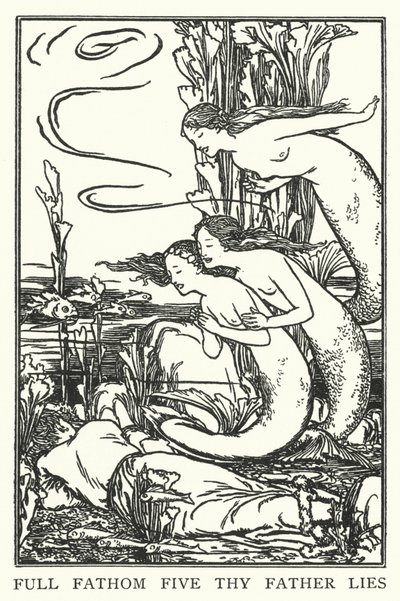 Fullfamna fem din far ljuger (litho) av Robert Anning Bell