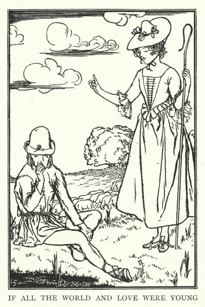 Om hela världen och kärleken var ung (litho) av Robert Anning Bell