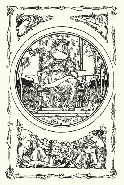 Illustration till dikter av John Keats (litho) av Robert Anning Bell