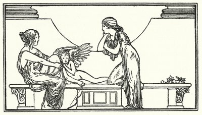 Illustration til digte af John Keats (litho) swed av Robert Anning Bell