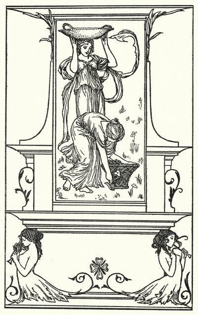 Illustration till dikter av John Keats (litho) av Robert Anning Bell