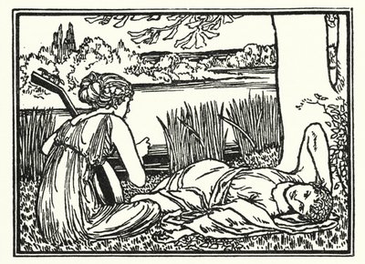 Illustration till dikter av John Keats: Endymion (litho) av Robert Anning Bell