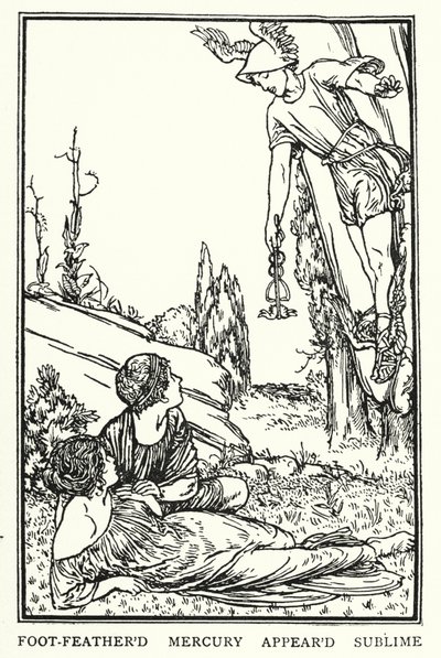 Illustration till dikter av John Keats: Endymion (litho) av Robert Anning Bell