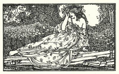 Illustration till dikter av John Keats: Fragment of an Ode to Maia (litho) av Robert Anning Bell