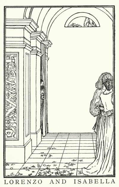 Illustration till dikter av John Keats: Isabella or The Pot of Basil (litho) av Robert Anning Bell