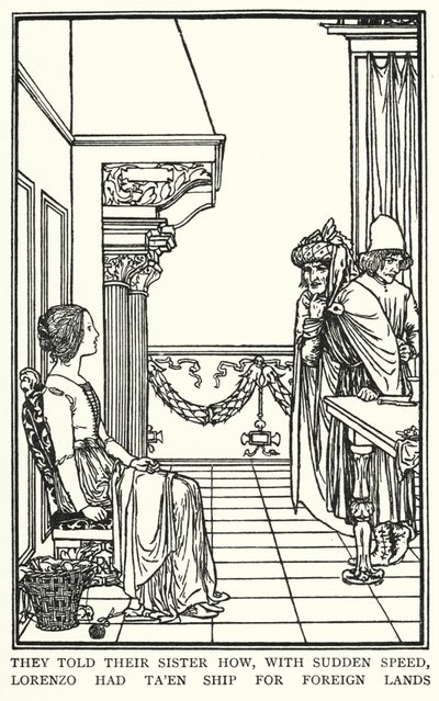 Illustration till dikter av John Keats: Isabella or The Pot of Basil (litho) av Robert Anning Bell