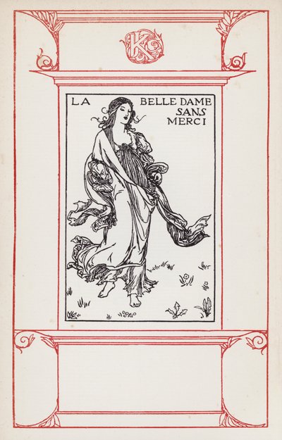 Illustration till dikter av John Keats: La Belle Dame Sans Merci (litho) av Robert Anning Bell