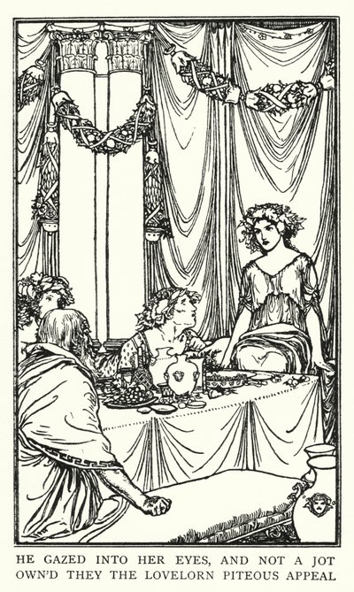 Illustration till dikter av John Keats: Lamia (litho) av Robert Anning Bell